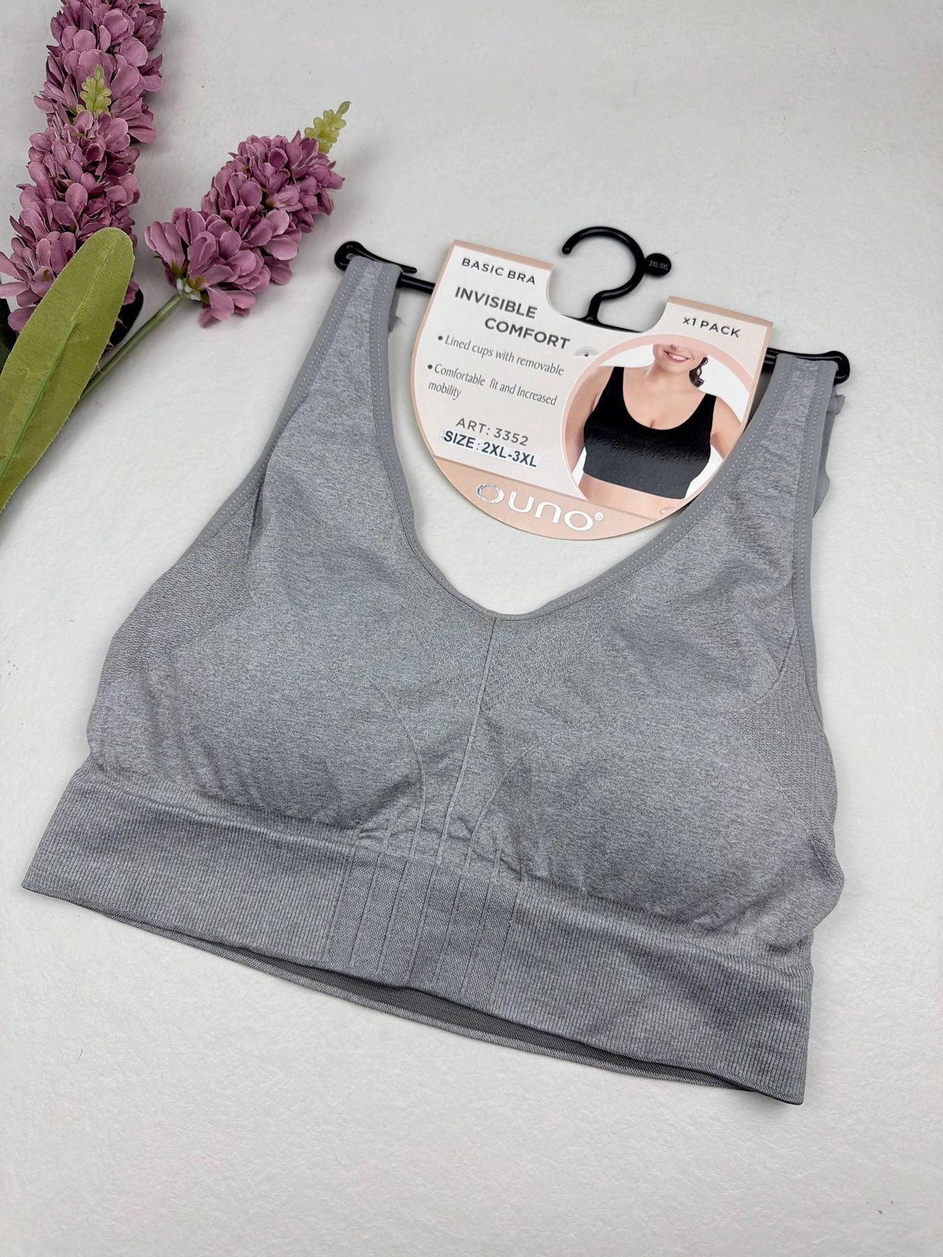 Топ Ouno зі шлейками що регулюються, 5XL, Сірий Ouno фото