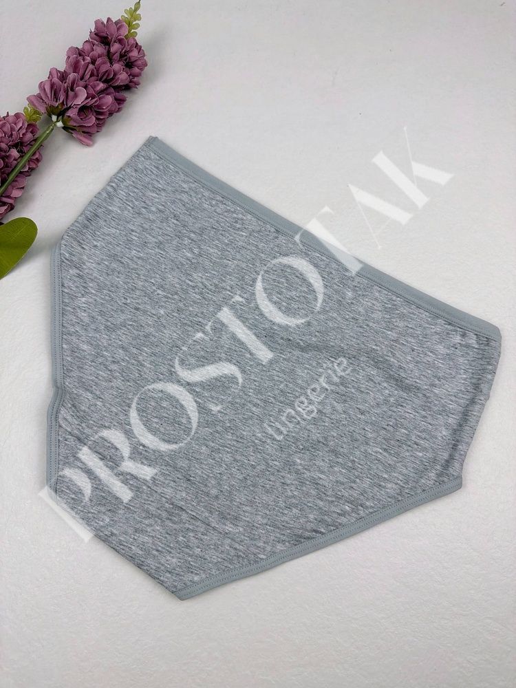 Базовые хлопковые слипы с широкой резинкой 71001, 3XL (ОБ 118-127), Серый Ouno фото
