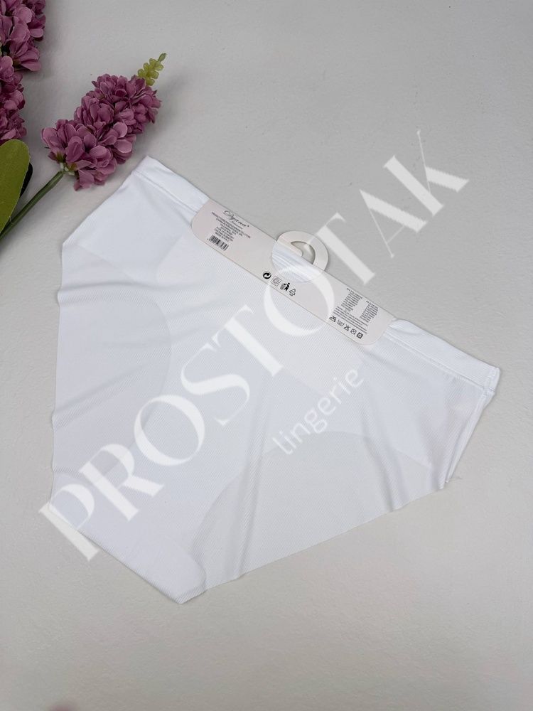 Бесшовные слипы из микромасла в рубчик 7235, XL (ОБ 98-110), Белый Dyana фото