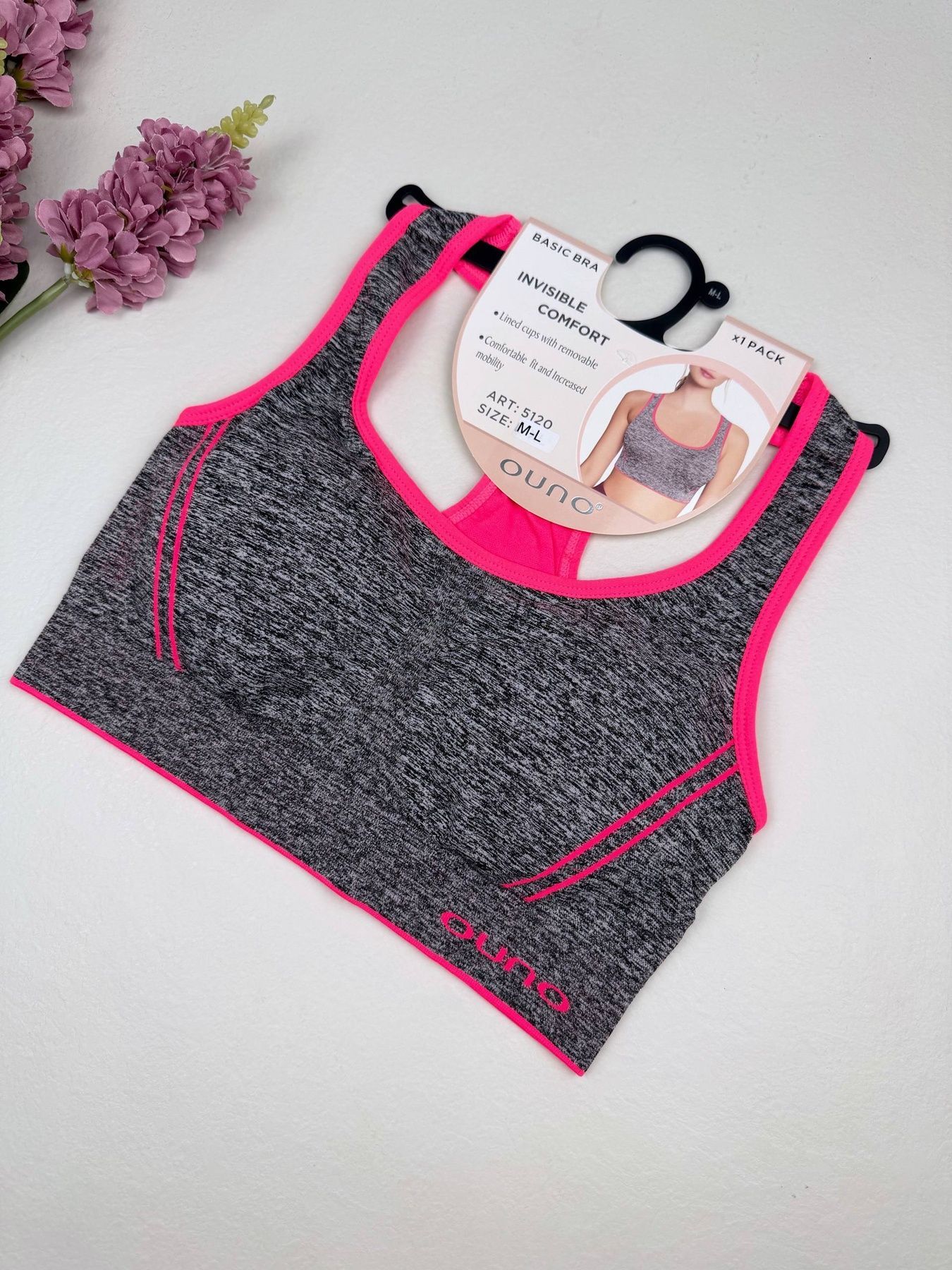 Спортивный топ со спинкой борцовкой 5120, XL (ABC 80-90), Малиновый Ouno фото