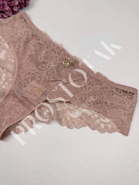 Пудровые полупрозрачные кружевные слипы P5103, M (ОБ 90-98) Lanny Mode фото