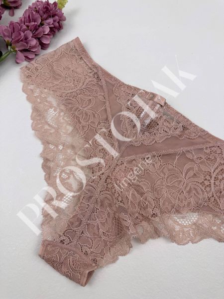 Пудровые полупрозрачные кружевные слипы P5103, M (ОБ 90-98) Lanny Mode фото