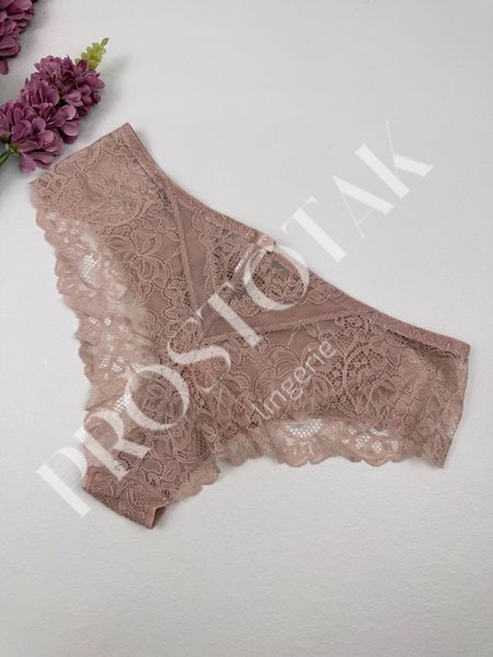 Пудровые полупрозрачные кружевные слипы P5103, M (ОБ 90-98) Lanny Mode фото