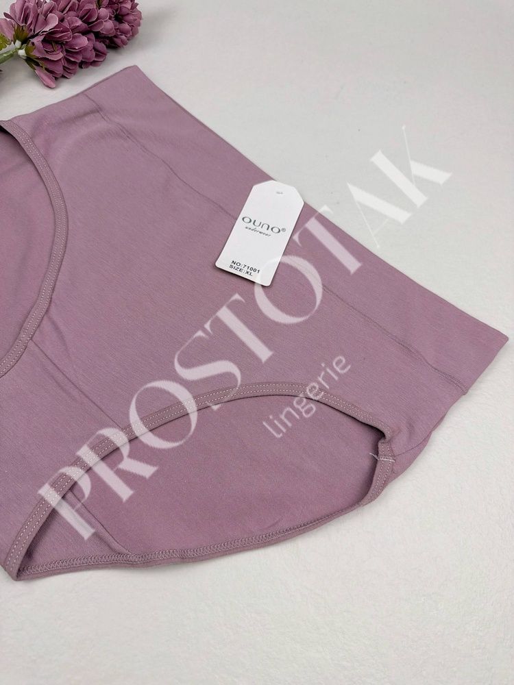 Базовые хлопковые слипы с широкой резинкой 71001, XL (ОБ 97-107), Сиреневый Ouno фото