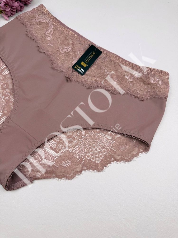 Мереживні сліпи з прозорою спинкою 5Р0031, 4XL (ОС 125-133), Мокко Nadizi фото