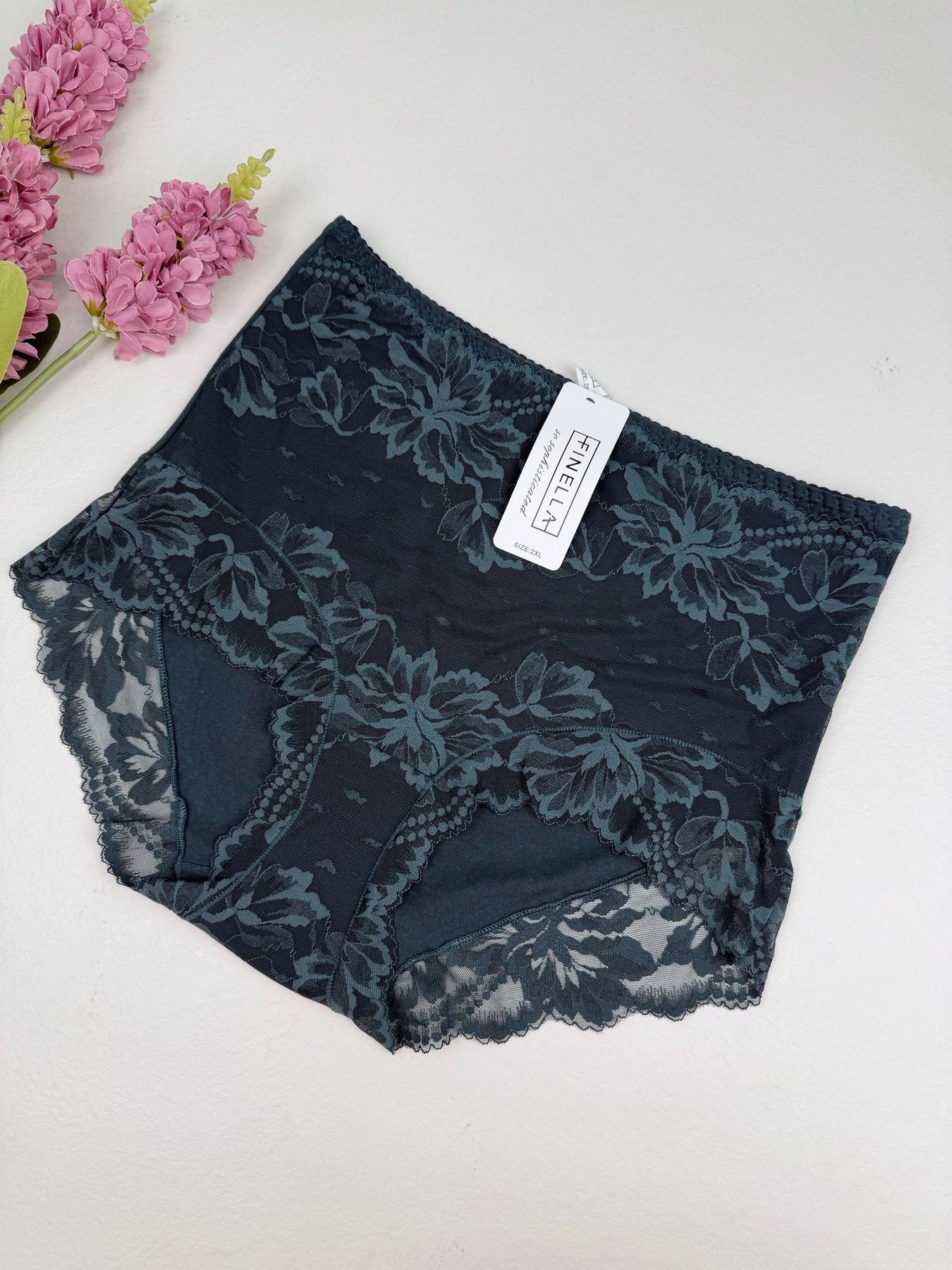 Високі бавовняні сліпи з коригуючим ефектом 90391, XXL (ОС 100-110), Смарагдовий Finella фото