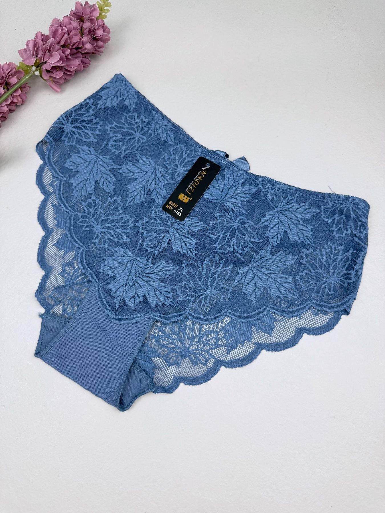 Мереживні сліпи з бантом позаду 0783, XL (ОС 98-110), Блакитний Nadizi фото