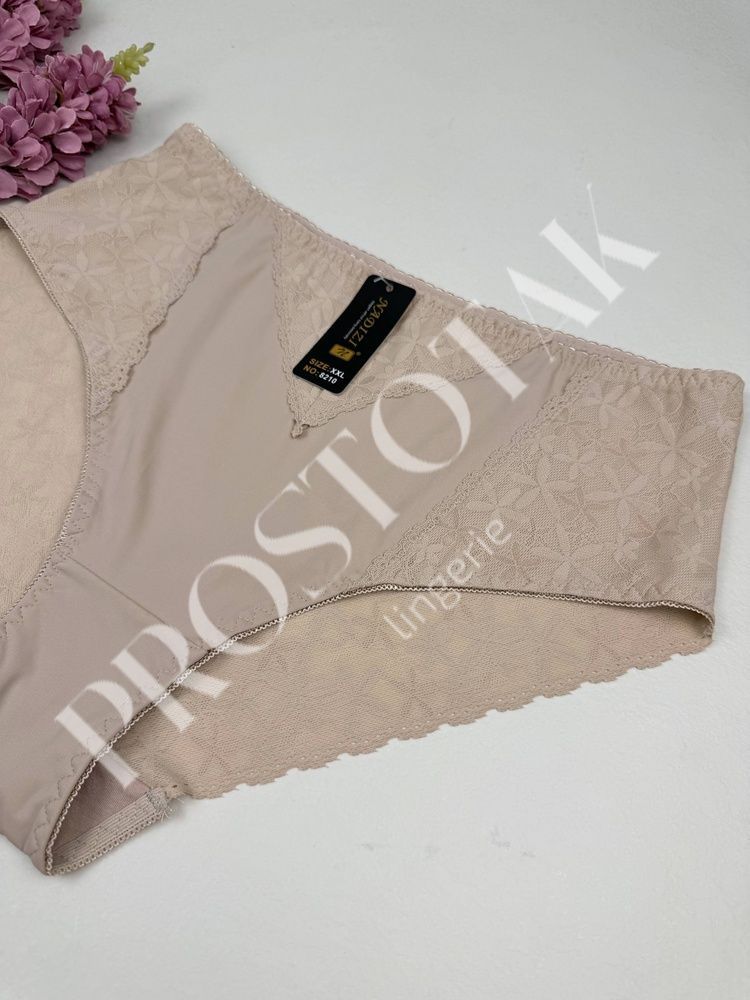 Слипы с мягким кружевом 8210, 3XL (ОБ 115-125), Кофейный Nadizi фото
