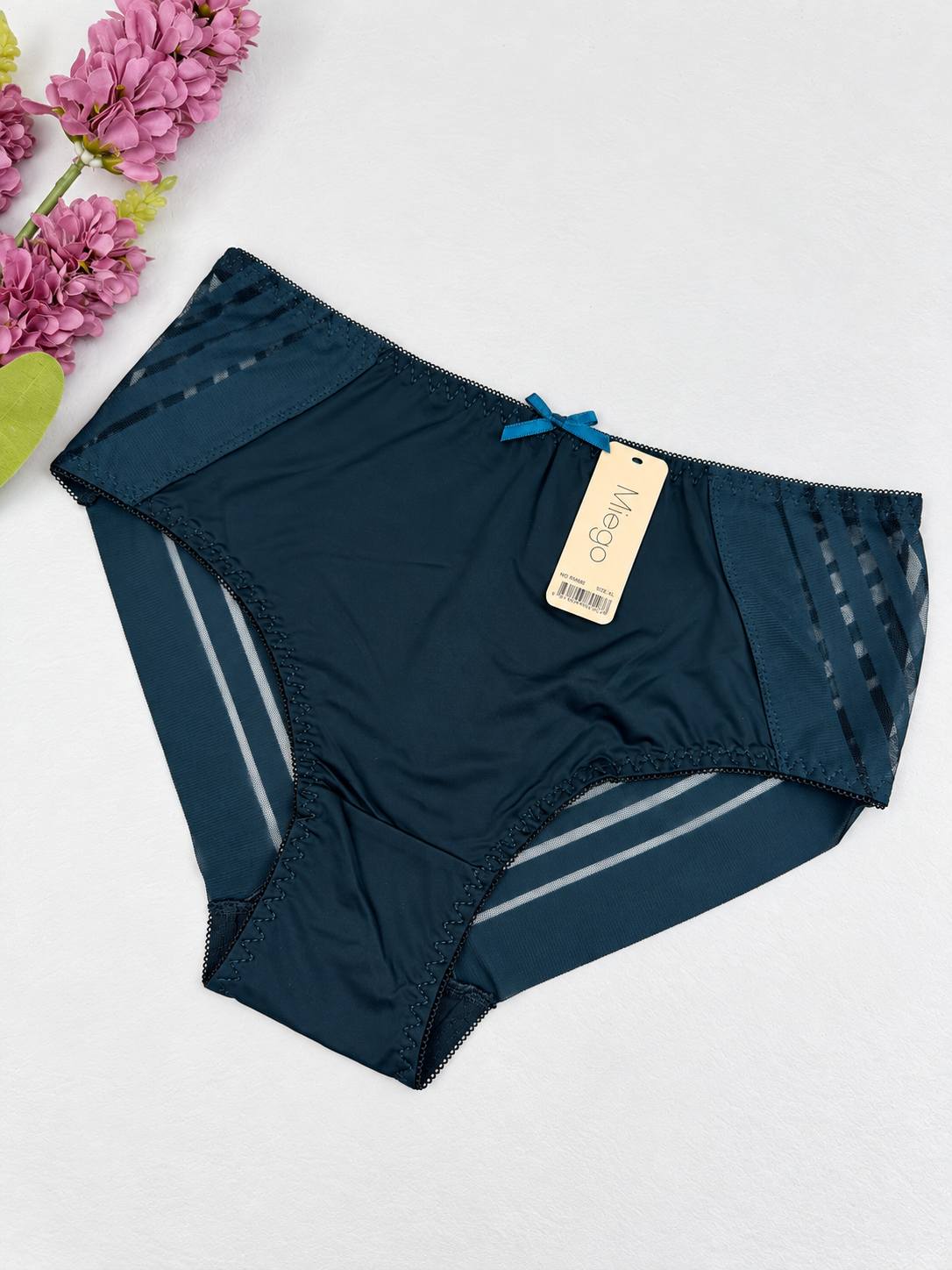 Сліпи з імітацією стрінгів із мікромасла 680106, XXL (ОС 105-115), Смарагдовий Miego фото