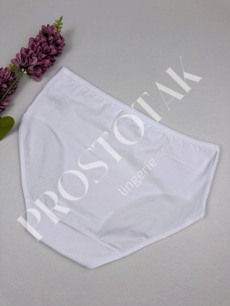 Базовые хлопковые слипы с широкой резинкой 71001, XL (ОБ 97-107), Белый Ouno фото