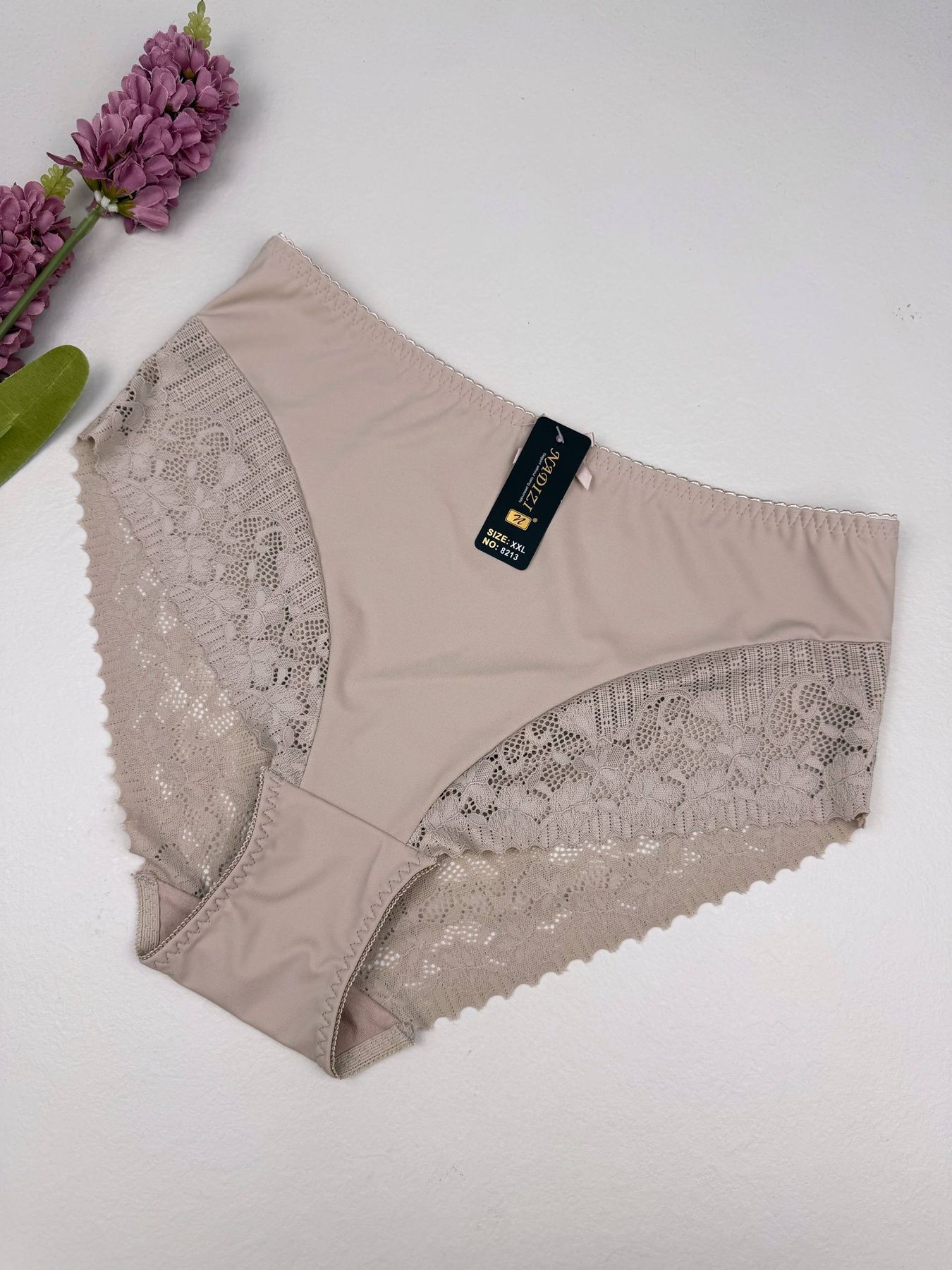 Високі мереживні сліпи з мікромасла з утяжкою 8213, XXL (ОС 105-115), Кавовий Nadizi фото