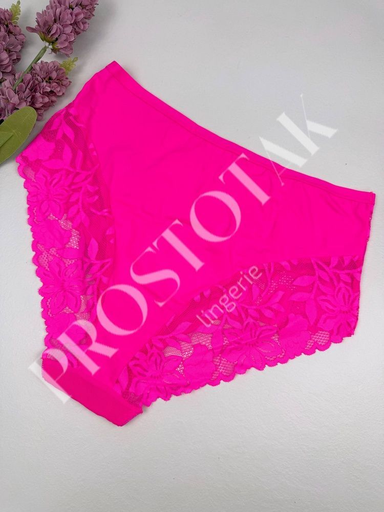 Сліпи з високою посадкою та квітковим мереживом 2P0034, 3XL (ОС 115-125), Рожевий Nadizi фото