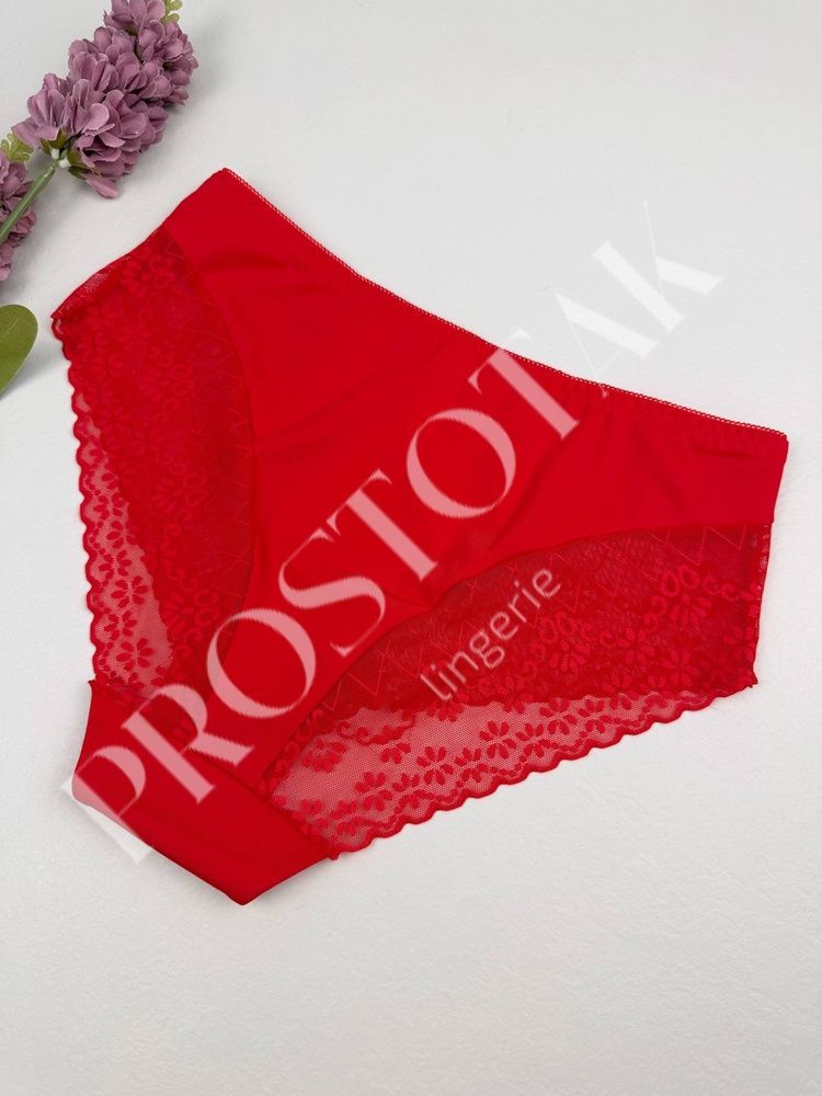 Сліпи з ажурним мереживом 7275, XL (ОС 98-110), Червоний Nadizi фото