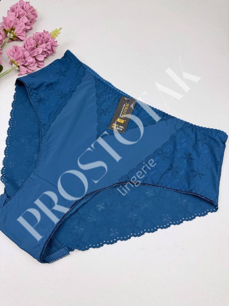 Слипы с мягким кружевом 8210, XXL (ОБ 105-115), Изумрудный Nadizi фото