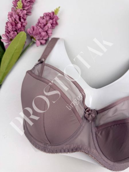 Кавовий бюстгальтер на тонкій підкладці із сітчастими вставками 50284, 80D LaVivas фото