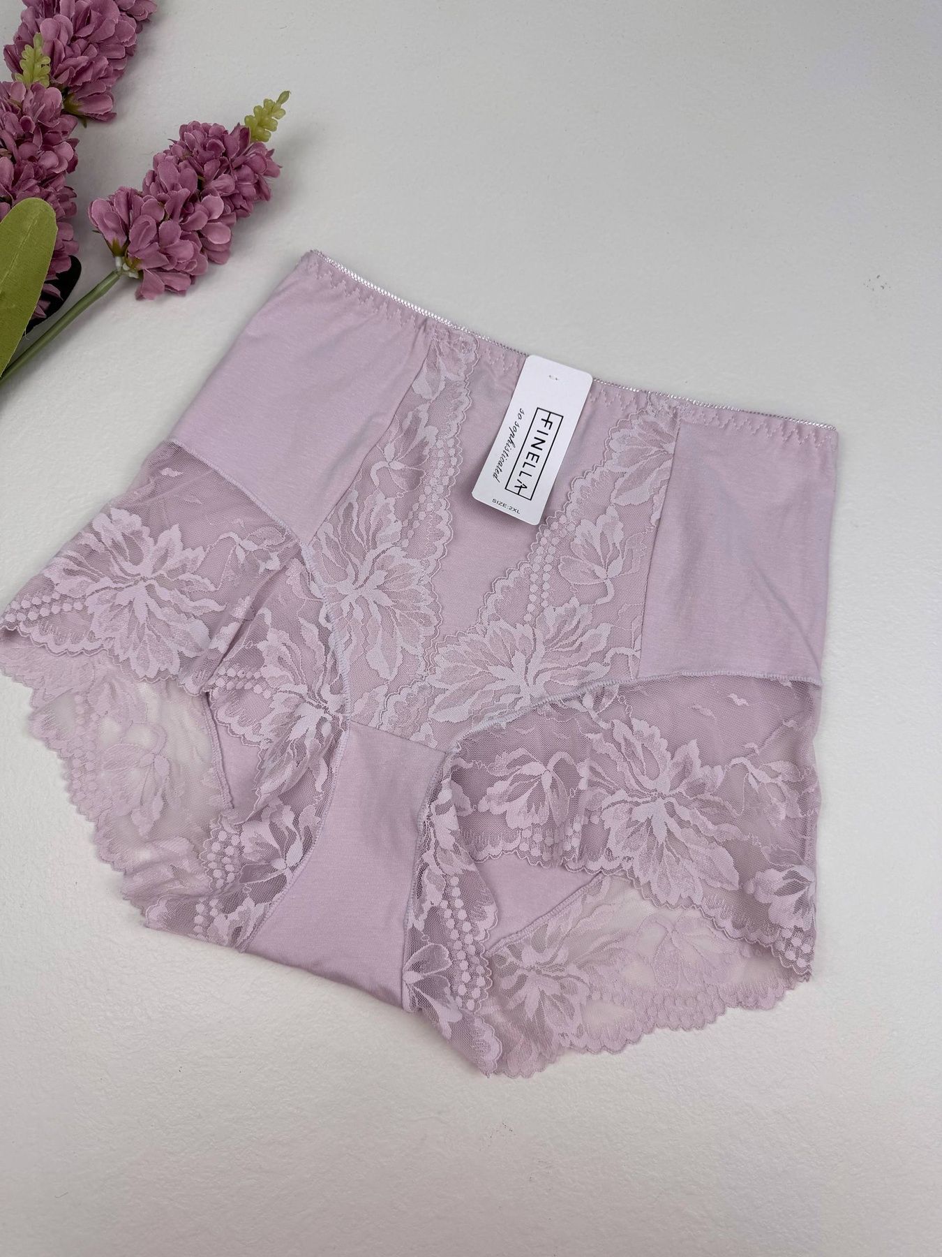 Високі бавовняні сліпи з коригуючим ефектом 90389, 3XL (ОС 110-120), Бузковий Finella фото