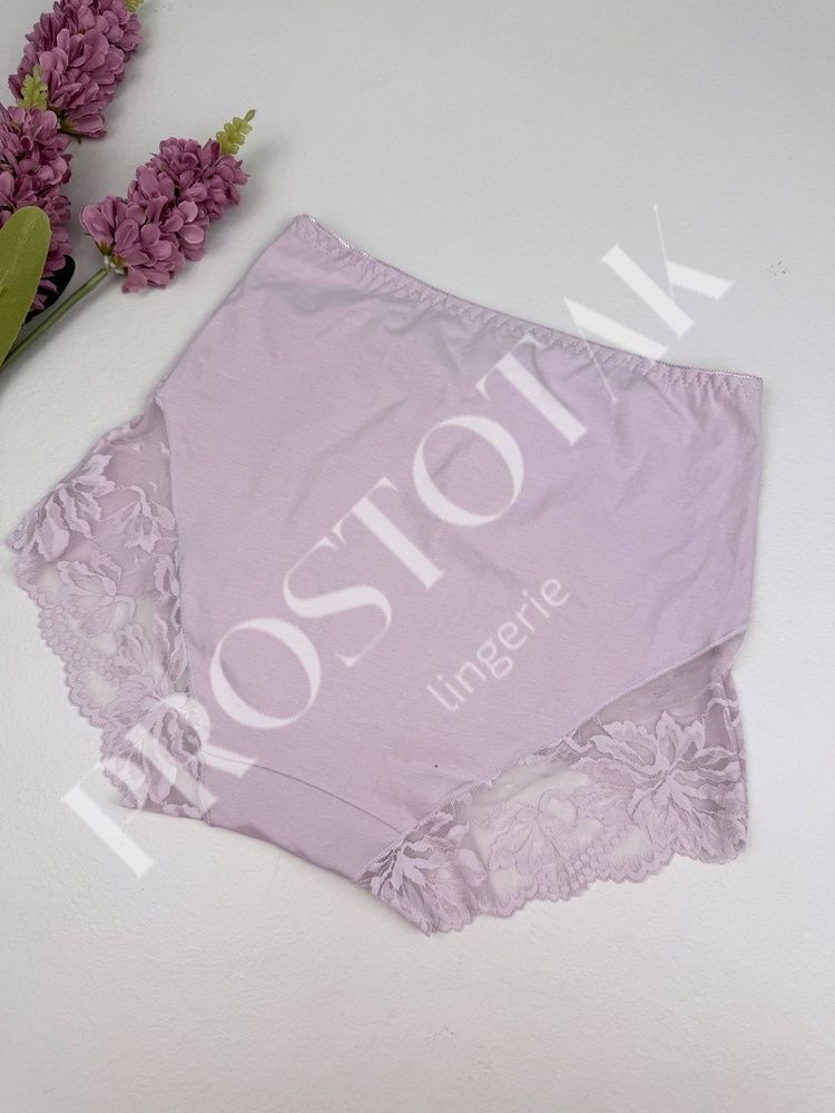 Высокие хлопковые слипы с корректирующим эффектом 90389, 3XL (ОБ 110-120), Сиреневый Finella фото