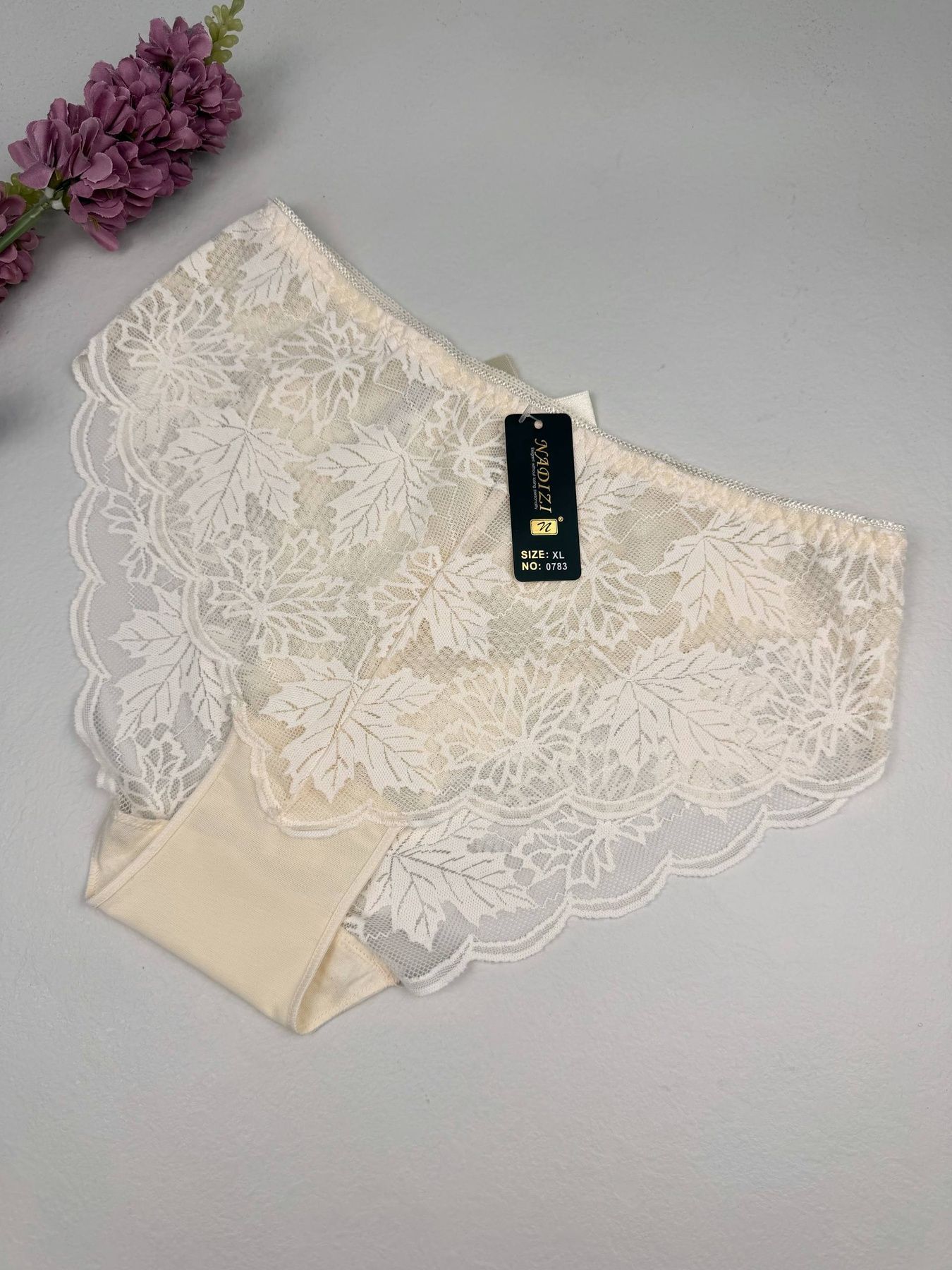 Мереживні сліпи з бантом позаду 0783, XL (ОС 98-110), Бежевий Nadizi фото