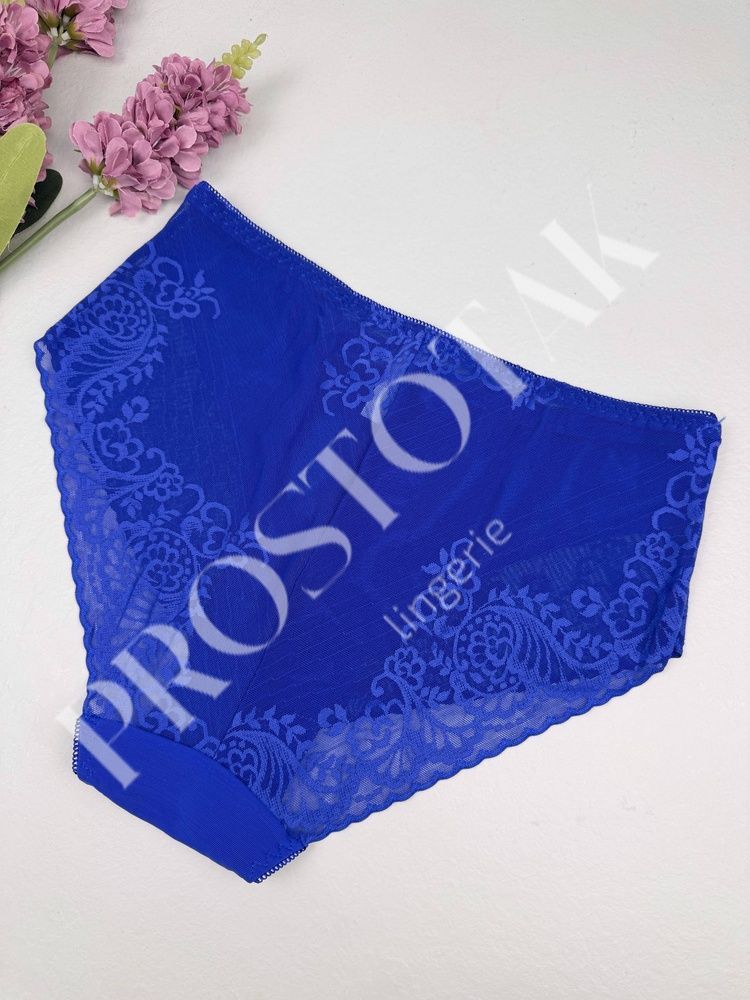 Мереживні трусики сліпи із сіточкою 0743, XL (ОС 98-110), Синій Nadizi фото