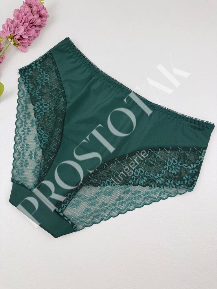 Слипы с ажурным кружевом 7275, XL (ОБ 98-110), Зелёный Nadizi фото