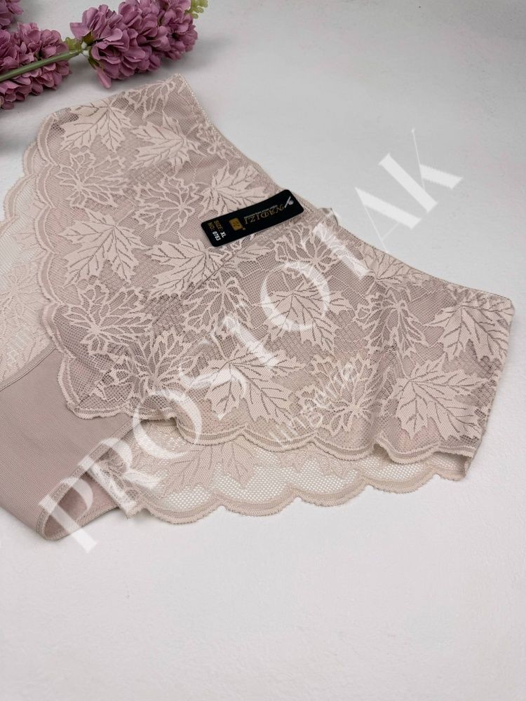 Кружевные слипы с бантом сзади 0783, XL (ОБ 98-110), Кофейный Nadizi фото