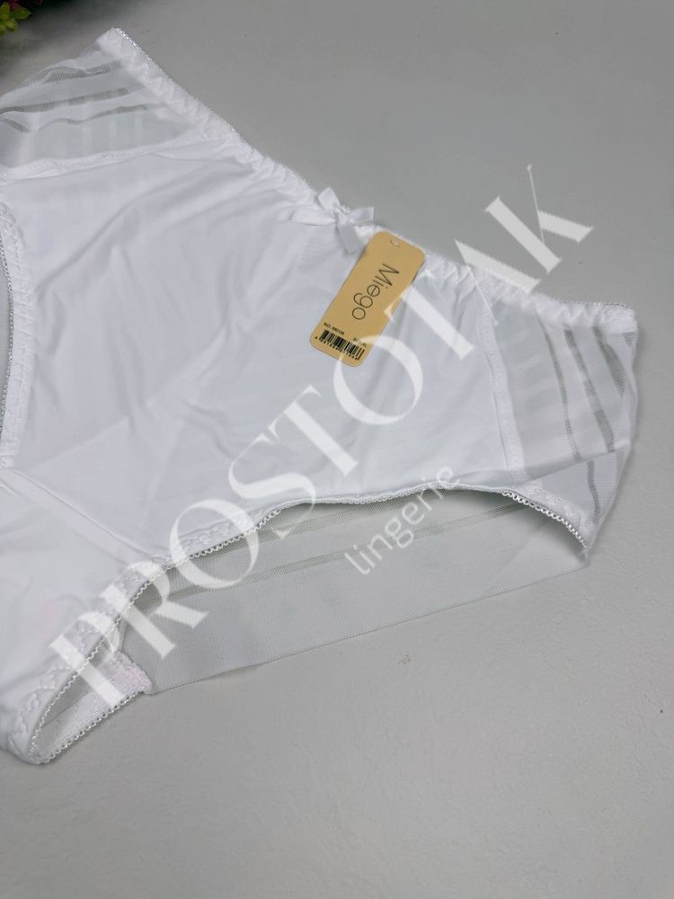Слипы с имитацией стрингов из микромасла 680106, XL (ОБ 95-105), Белый Miego фото