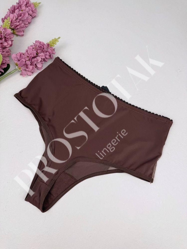 Высокие стринги с утяжкой 2600, L (ОБ 95-105), Шоколадный Coeur Joie фото