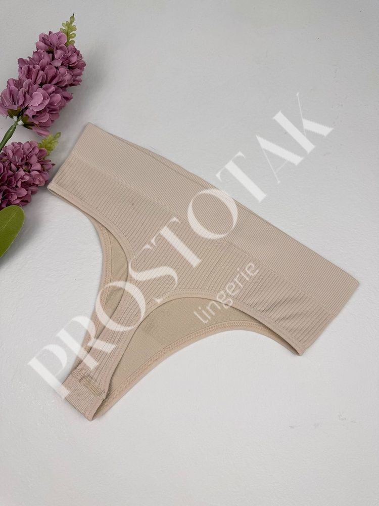 Стрінги в рубчик з коригуючим ефектом 83109, XL (ОС 98-110), Бежевий Dyana фото