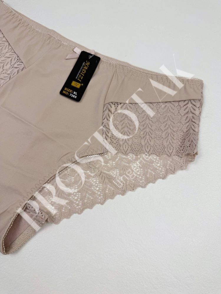 Нежные слипы с ажурным кружевом 7265, XL (ОБ 98-110), Кофейный Nadizi фото