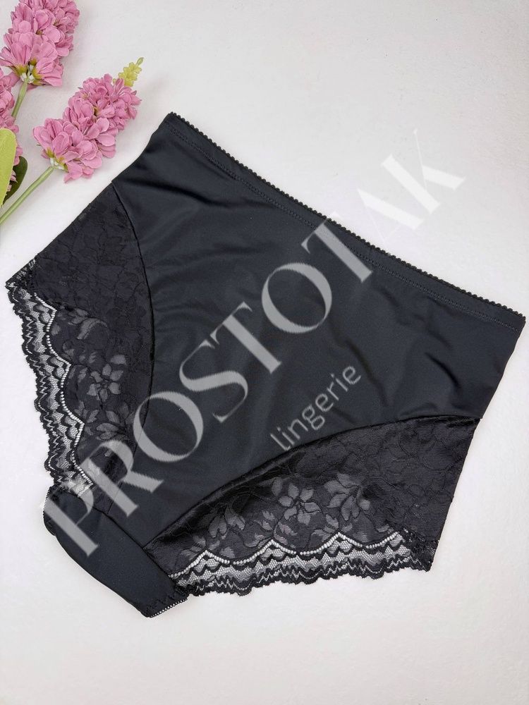 Высокие кружевные слипы 8200, 3XL (ОС 115-125), Черный Nadizi фото