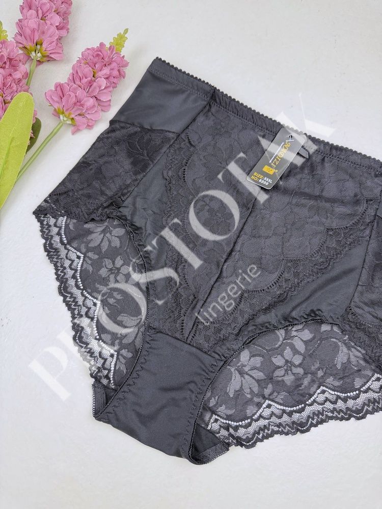 Высокие кружевные слипы 8200, 3XL (ОС 115-125), Черный Nadizi фото