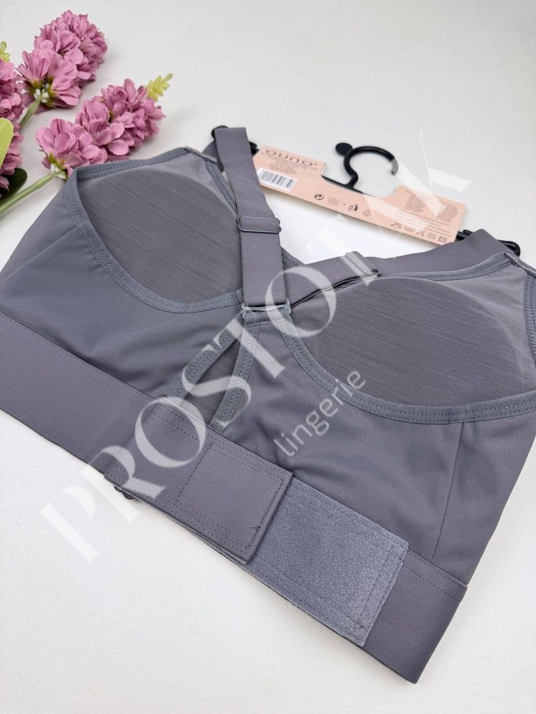 Спортивний топ з регульованим поясом 59075, XXL (BC 85-90), Графітовий Ouno фото