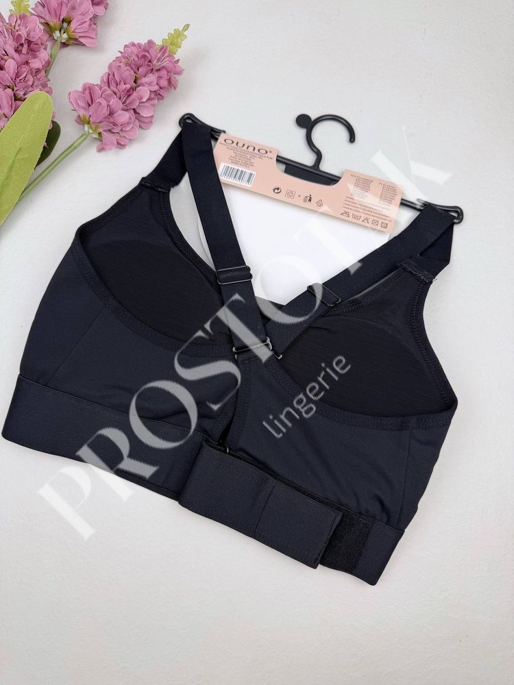 Спортивний топ з регульованим поясом 59075, XL (BC 70-80), Чорний Ouno фото